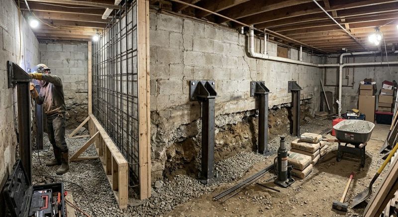 Basement Stabilization in Hampstead, NC