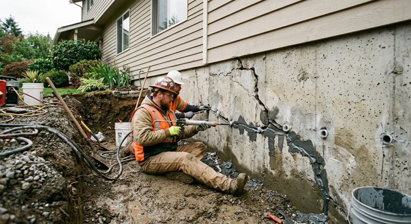 Cracked Foundation Repair in Holly Ridge, NC