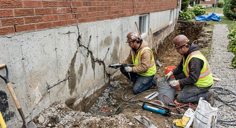 Cracked Foundation Repair in Holly Ridge, NC