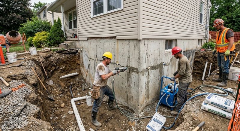 Cracked Foundation Repair in New Hanover County, NC
