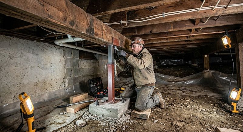Crawl Space Leveling in Hampstead, NC