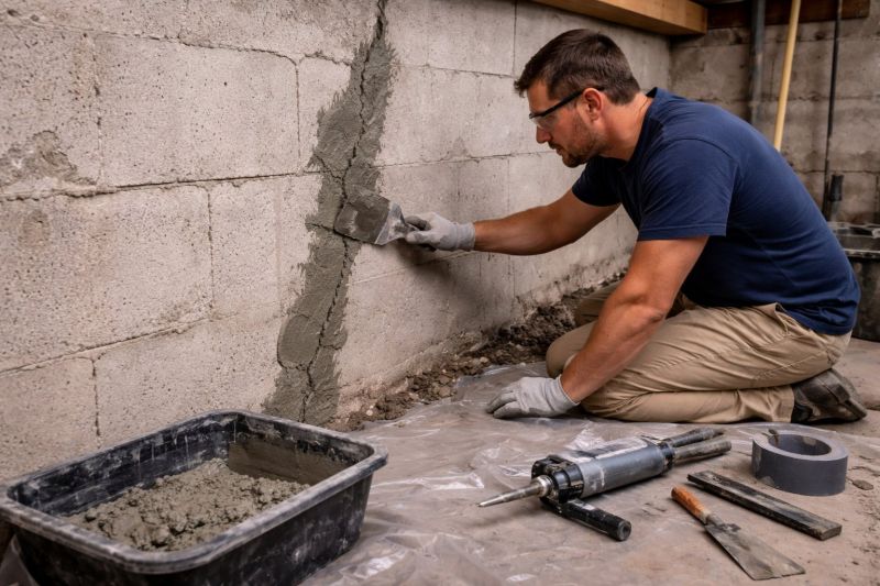 Foundation Crack Repair in New Hanover County, NC