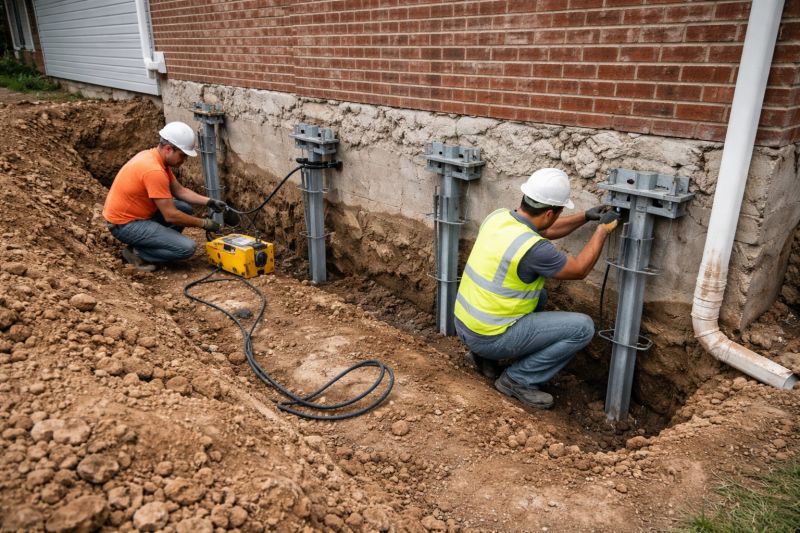 Helical Piers Installation in Hampstead, NC