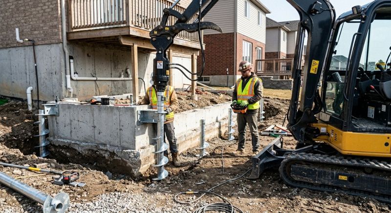 Helical Pile Installation in Hampstead, NC