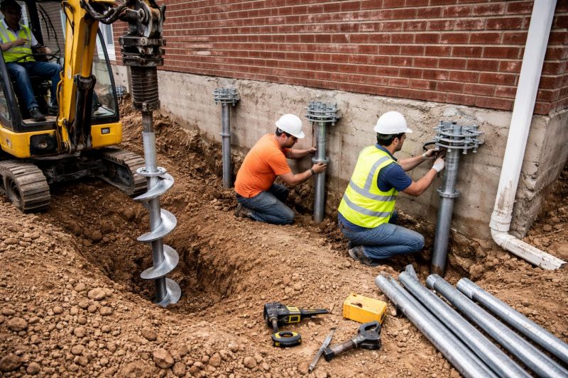 Helical Pile Installation in Hampstead, NC