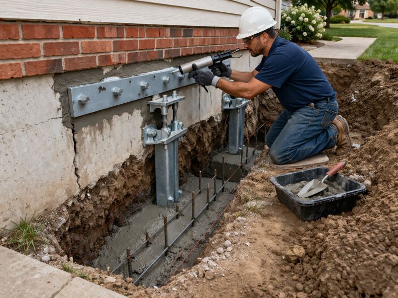 Sinking Foundation Repair in Pender County, NC